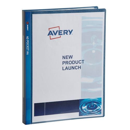 Avery Display Book A4 40 Pockets Insert Cover Navy